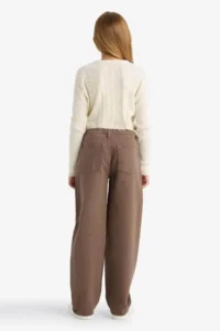 DeFacto Balloon Fit Oval Leg Gabardine School Trousers Girls - Image 6