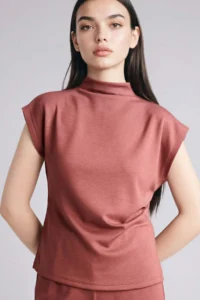 DeFacto Slim Fit Half Turtleneck Short Sleeve T-Shirt