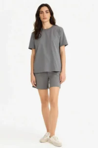 DeFacto Beli Laced Basic Plain Bermuda Shorts - Image 2