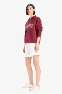 DeFacto Beli Laced Basic Plain Bermuda Shorts - Image 2