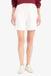 DeFacto Beli Laced Basic Plain Bermuda Shorts - Image 4