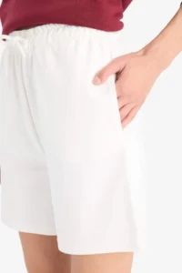 DeFacto Beli Laced Basic Plain Bermuda Shorts - Image 5