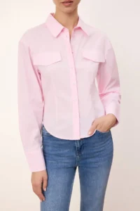 TRENDYOLMİLLA TRENDYOLMiLLA Wardrobe Essentials – Pink Pocket Detail Fitted Weaving Shirt | - Image 2
