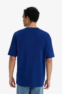 DeFacto 100% Cotton Boxy Fit Printed T-Shirt - Image 5