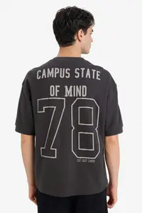 DeFacto Breathable Loose Fit Printed T-Shirt - Image 4