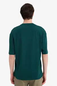 DeFacto 100% Cotton Boxy Fit Printed T-Shirt - Image 5