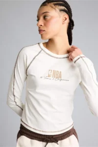 DeFacto NBA Wordmark Long Sleeve T-Shirt - Image 3