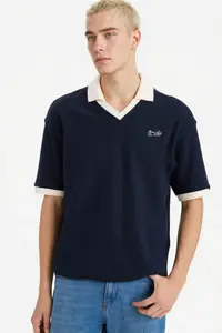 DeFacto Men T-Shirt F8352AX/NV64 NAVY