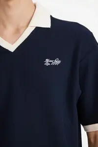 DeFacto Men T-Shirt F8352AX/NV64 NAVY - Image 2