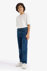 DeFacto Straight Fit Straight Leg Jean Trousers Boy (26 SM) - Image 2