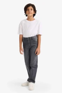 DeFacto Straight Fit Straight Leg Jean Trousers Boy (26 SM) - Image 2
