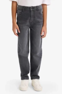DeFacto Straight Fit Straight Leg Jean Trousers Boy (26 SM) - Image 3