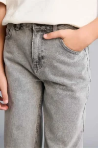 DeFacto Wide Leg Straight Leg Jean Trousers Boy - Image 4