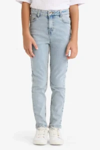 DeFacto Slim Fit Straight Leg Jean Trousers Boy - Image 3