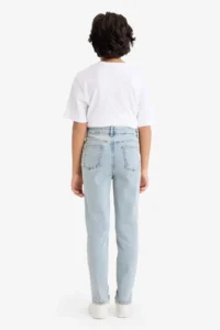 DeFacto Slim Fit Straight Leg Jean Trousers Boy - Image 5