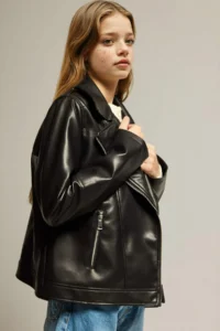 DeFacto Faux Leather Jacket Girls'