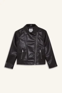 DeFacto Faux Leather Jacket Girls' - Image 3