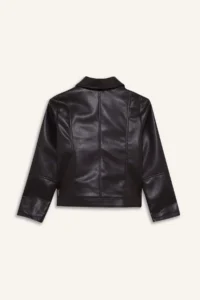 DeFacto Faux Leather Jacket Girls' - Image 5
