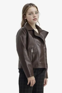DeFacto Faux Leather Jacket Girls' - Image 3