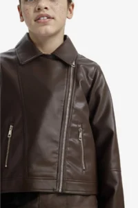 DeFacto Faux Leather Jacket Girls' - Image 4
