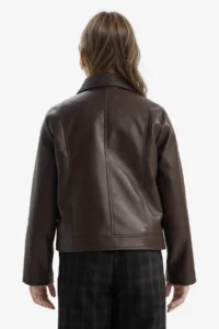DeFacto Faux Leather Jacket Girls' - Image 6