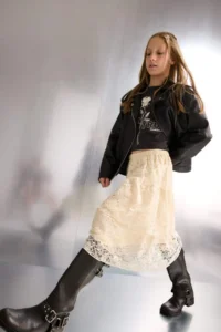 DeFacto Elastic Waist Lace Skirt Girls'