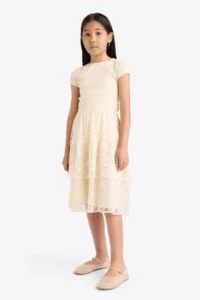 DeFacto Elastic Waist Lace Skirt Girls' - Image 3