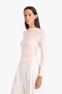 DeFacto Women T-shirt F9029AX/PN447 LT.PINK - Image 3