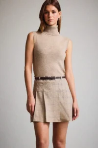 DeFacto A Cut Checkered Normal Waist Mini Skirt - Image 4