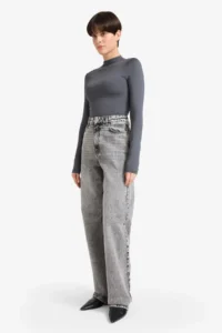 DeFacto Half Turtleneck Long Sleeve Snap-On Body - Image 2