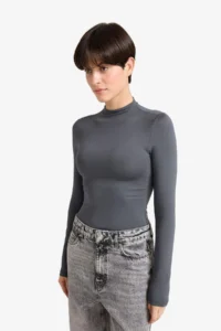 DeFacto Half Turtleneck Long Sleeve Snap-On Body - Image 3