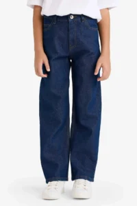 DeFacto Wide Leg Straight Leg Jean Trousers Boy - Image 3