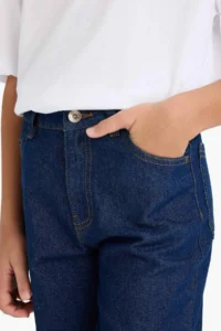 DeFacto Wide Leg Straight Leg Jean Trousers Boy - Image 4