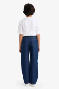 DeFacto Wide Leg Straight Leg Jean Trousers Boy - Image 5