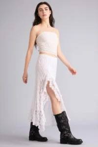 DeFacto A Cut High Waist Lace Maxi Skirt