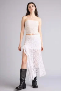DeFacto A Cut High Waist Lace Maxi Skirt - Image 2