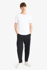 DeFacto Slim Fit Crew Neck Ribbed Short Sleeve T-Shirt - Image 2