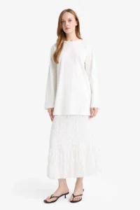 DeFacto A Cut Lace Midi Skirt - Image 2