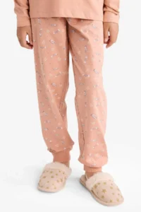 DeFacto Girl's Pajama Set Printed Long Sleeve Top Long Bottom - Image 6