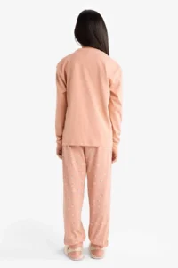 DeFacto Girl's Pajama Set Printed Long Sleeve Top Long Bottom - Image 7