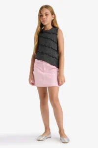 DeFacto Crepe Sleeveless Blouse Girls' - Image 2