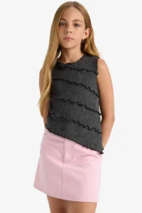 DeFacto Crepe Sleeveless Blouse Girls' - Image 3