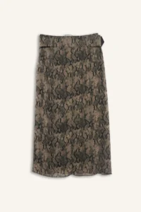 DeFacto Regular Fit Patterned Lined Chiffon Midi Skirt - Image 4