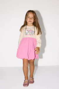 DeFacto Hello Kitty Long Sleeve Ribbed Camisole Dress Baby Girl