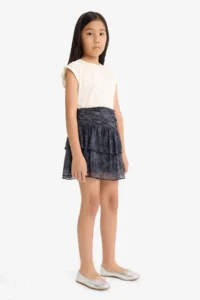 DeFacto Elastic Waist Layered Tulle Skirt Girls' - Image 4
