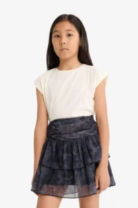 DeFacto Elastic Waist Layered Tulle Skirt Girls' - Image 5