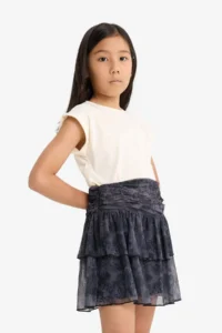 DeFacto Elastic Waist Layered Tulle Skirt Girls' - Image 6