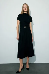 DeFacto Regular Fit High Waist Belted Maxi Skirt