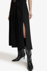 DeFacto Regular Fit High Waist Belted Maxi Skirt - Image 4