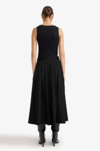 DeFacto Regular Fit High Waist Belted Maxi Skirt - Image 6